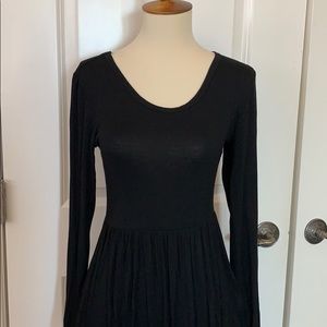 Black Long Sleeve Maxi Dress